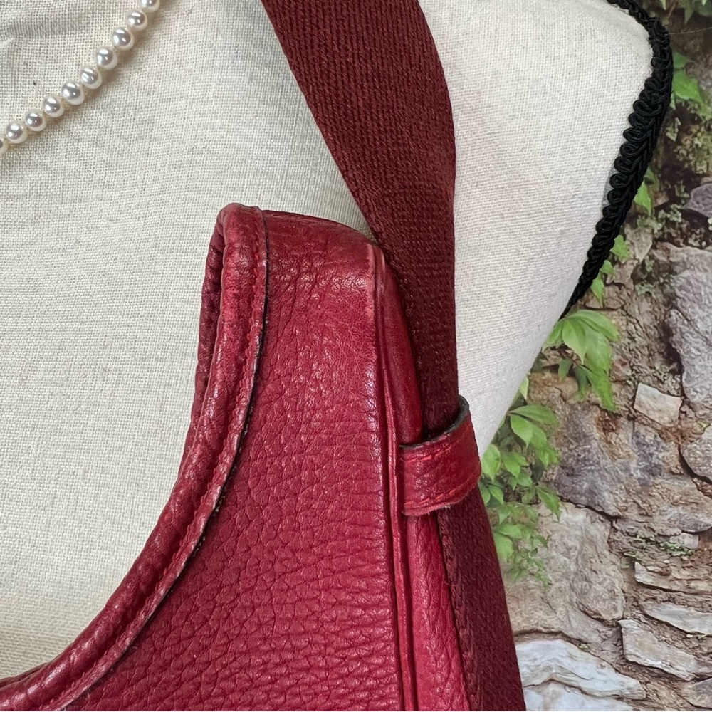 AUTHENTIC HERMES Clemence Tsako Hobo Rouge Adjustable Shoulder Strap Bag - Picture 12 of 15